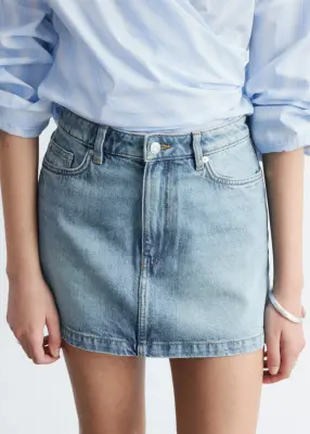 Mini-jupe en jean - Bleu clair — photo 3