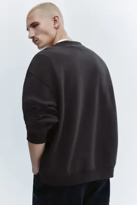 Sweat Loose Fit - Marron foncé/Ramones — photo 3