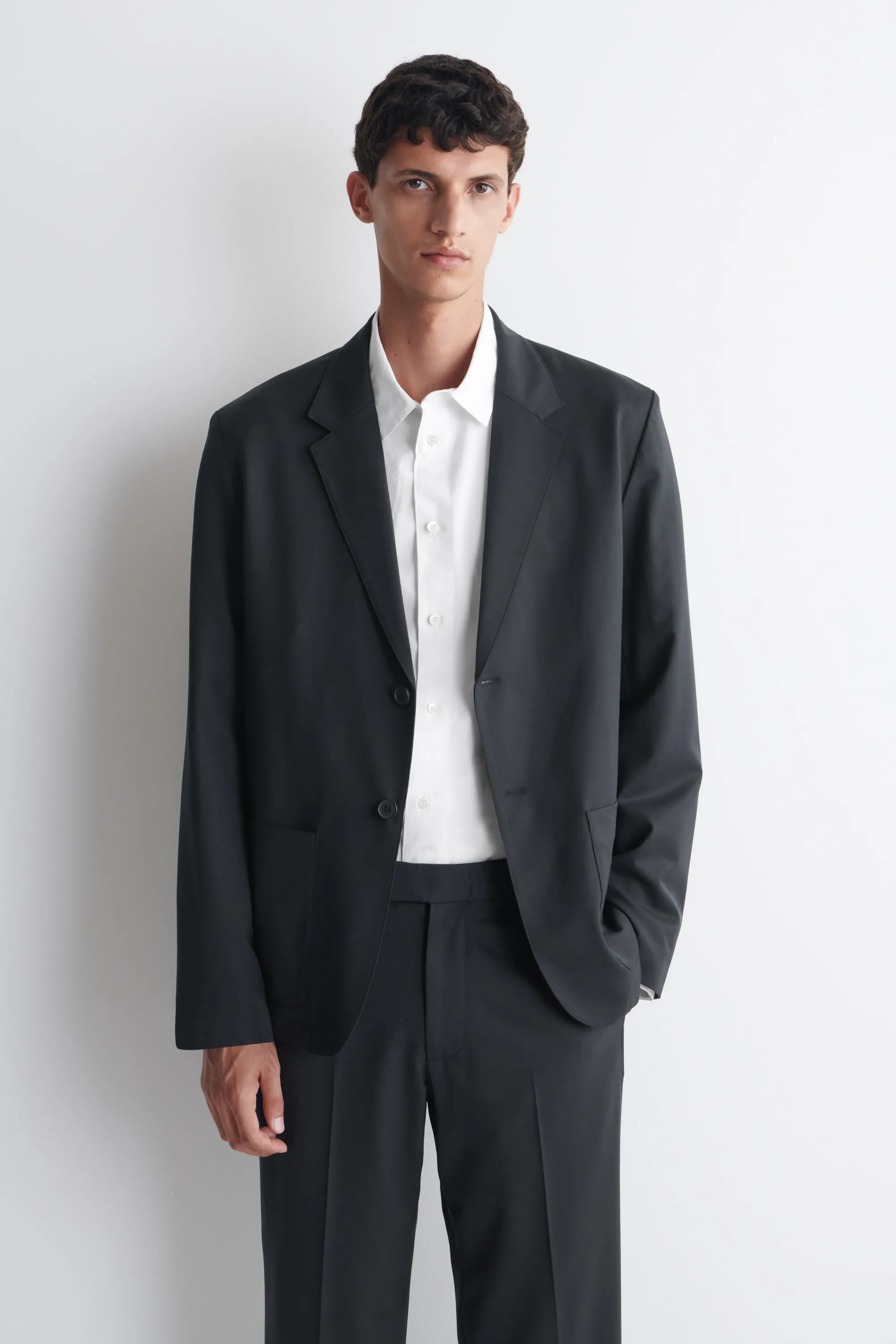 CHEMISE DÉCONTRACTÉE EN POPELINE DE COTON PIMA - BLANC