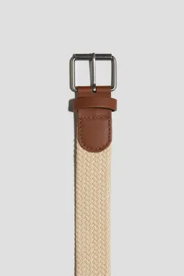 Ceinture tressée - Jaune clair — photo 1