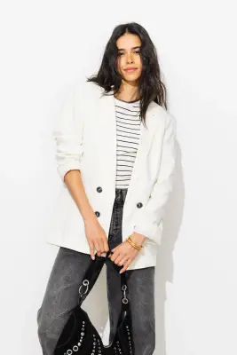 Veste de tailleur lin mélangé — photo 3