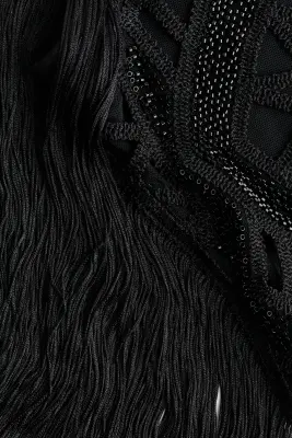 Top asymétrique ornementé - Noir — photo 4