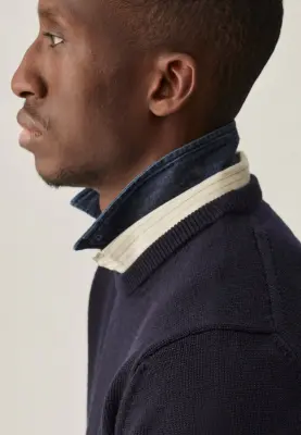 Le pull épais - Bleu marine — photo 4