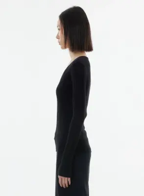 Pull en coton, viscose, élasthanne et fibre métallisée — photo 2