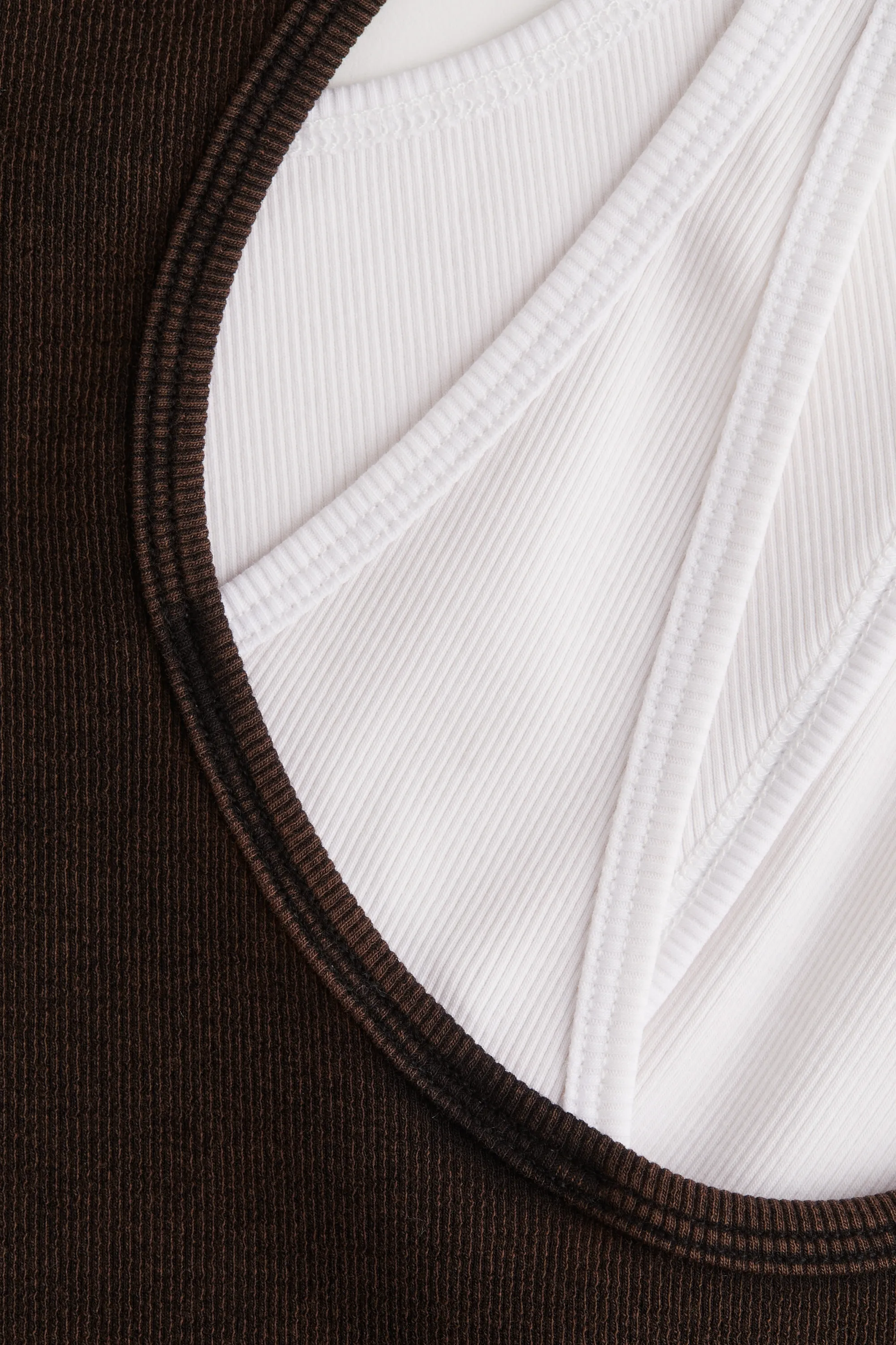 Débardeur asymétrique - Blanc/bordeaux