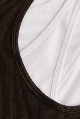 Débardeur asymétrique - Blanc/bordeaux — photo 1