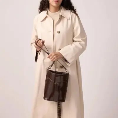 Sac Gabrielle Chocolat Vernis — photo 3