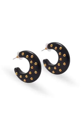 Boucles D'Oreilles Lalbert Noir/Dore — photo 3