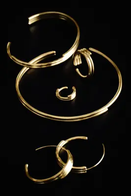 BAGUE EFFET EMPILÉE - DORÉ — photo 1