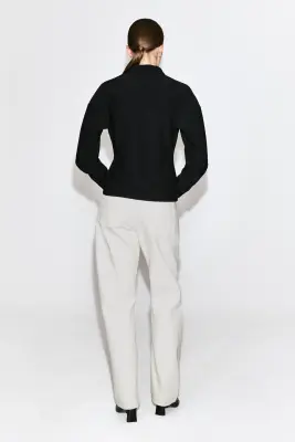 CHEMISE CINTRÉE EN JERSEY DE CRÊPE - NOIR — photo 5