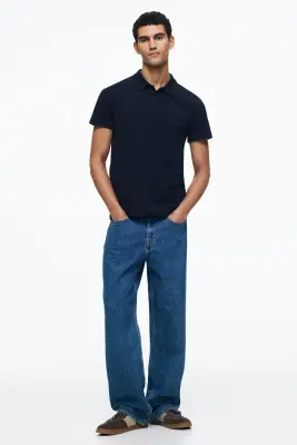 Polo Slim Fit - Bleu marine — photo 1