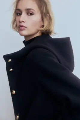 Manteau à capuche - Bleu marine — photo 4