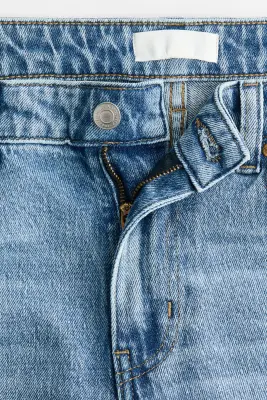 Slim Straight Regular Waist Ankle Jeans - Bleu denim — photo 4