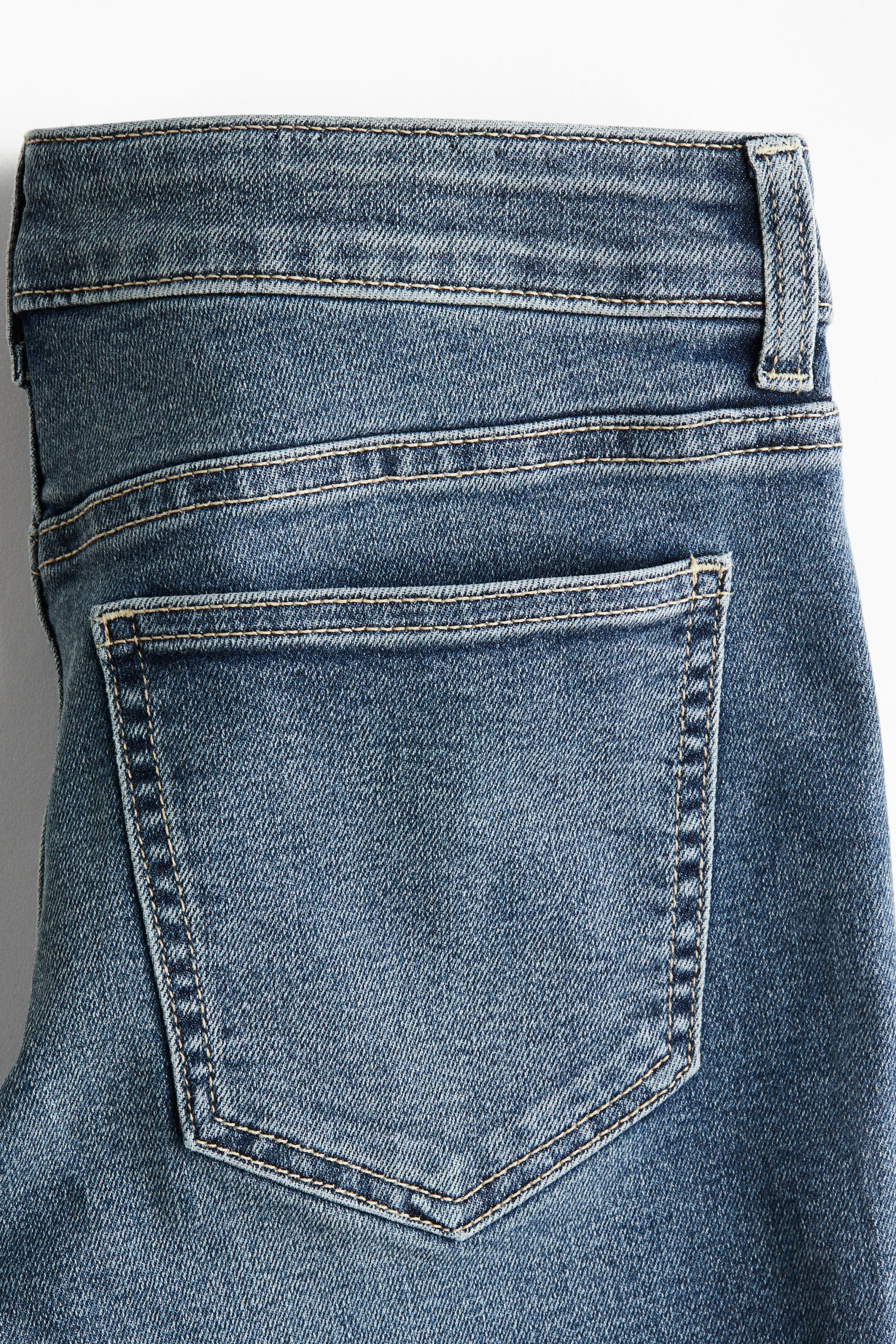 Flared Low Jeans - Bleu denim