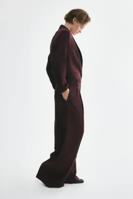 Pantalon chic à jambes larges - Bordeaux — photo 2