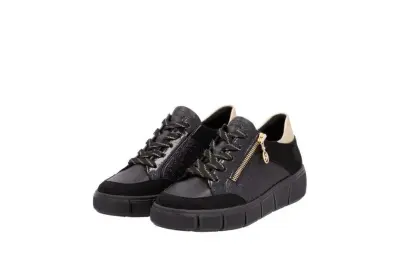 Baskets Remonte D1T00-03 Noires - Lacets Grande Pointure Femme — photo 3