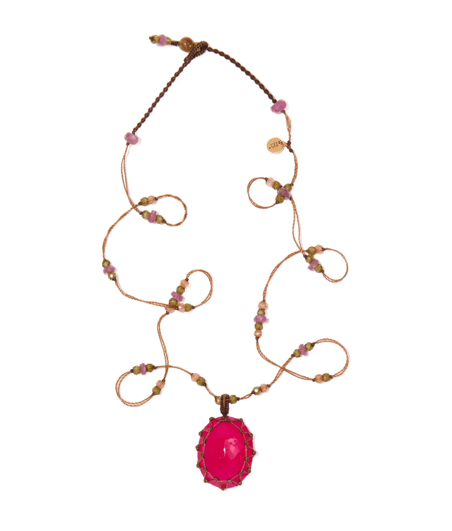 Collier court rubellite - Sharing