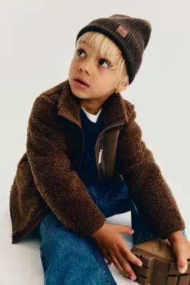 Veste en tissu Teddy bear - Marron — photo 2