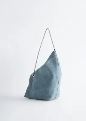 Sac porté épaule ample - Bleu — photo 4