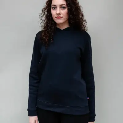 Sweat à capuche Henriette bleu marine — photo 1