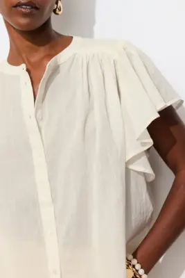 Chemise en cotonnade unie — photo 5