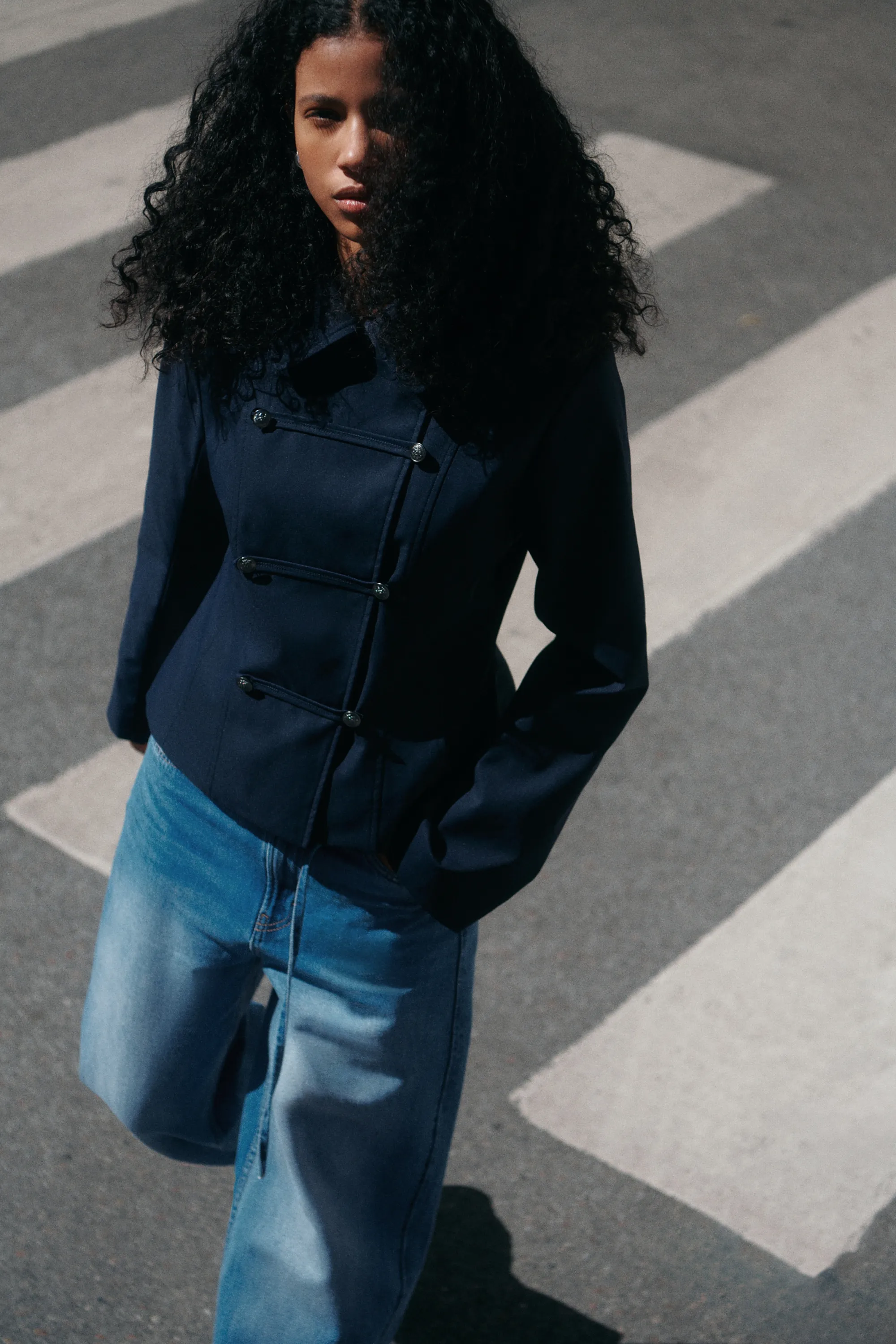 Barrel High Waist Jeans - Bleu denim