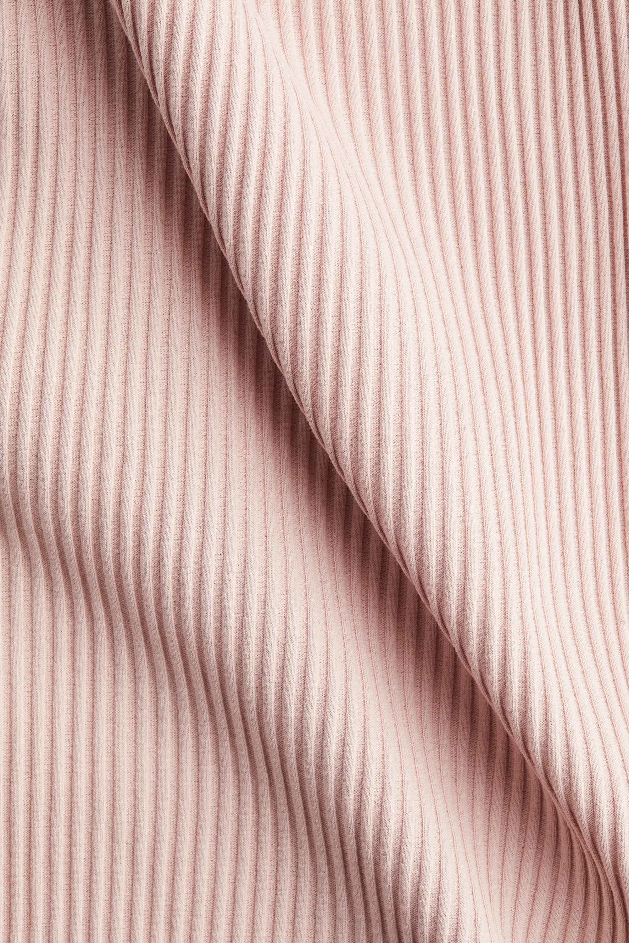 Robe côtelée avec jupe évasée - Rose ancien clair