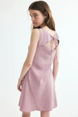 Robe découpée à effet drapé - Violet ancien clair — photo 2