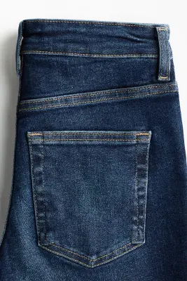 Slim High Waist Ankle Jeans - Bleu denim foncé — photo 3