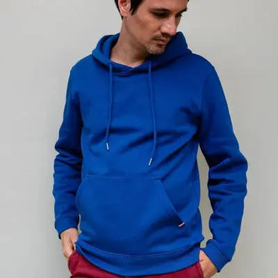 Hoodie Luc molletonné bleu europe — photo 3