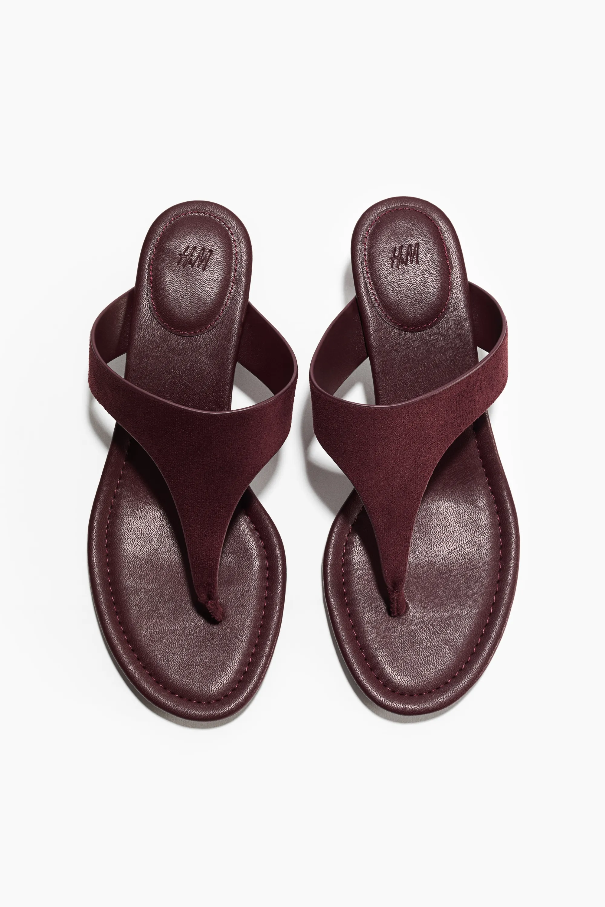 Sandales à talon kitten heel - Bordeaux