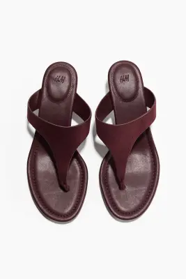 Sandales à talon kitten heel - Bordeaux — photo 1