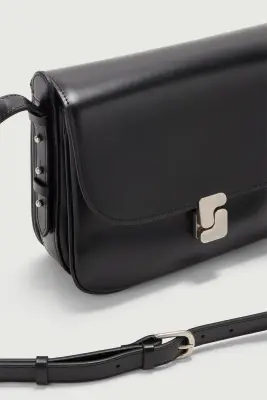 SAC BELLISSIMA MAXI NOIR FERMOIR ARGENTÉ — photo 3
