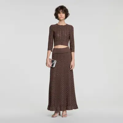 Cardigan court à strass