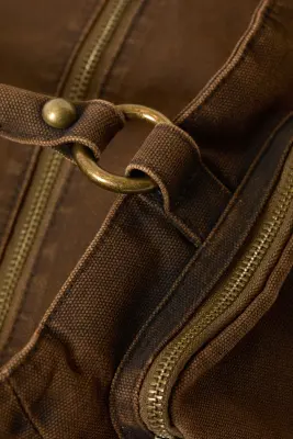 Sac à bandoulière moyen avec poches - Vert kaki foncé — photo 2