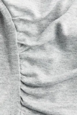 Top en viscose à effet drapé - Gris chiné — photo 4