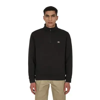 DICKIES OAKPORT QUATER ZIP SWEAT Noir — photo 1