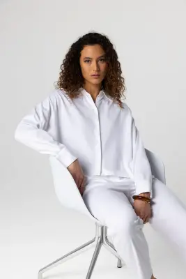 Chemise Blanche Manches Longues en Coton Supima — photo 5