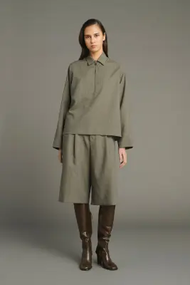 BLOUSE JESSIE VERT DE GRIS — photo 2