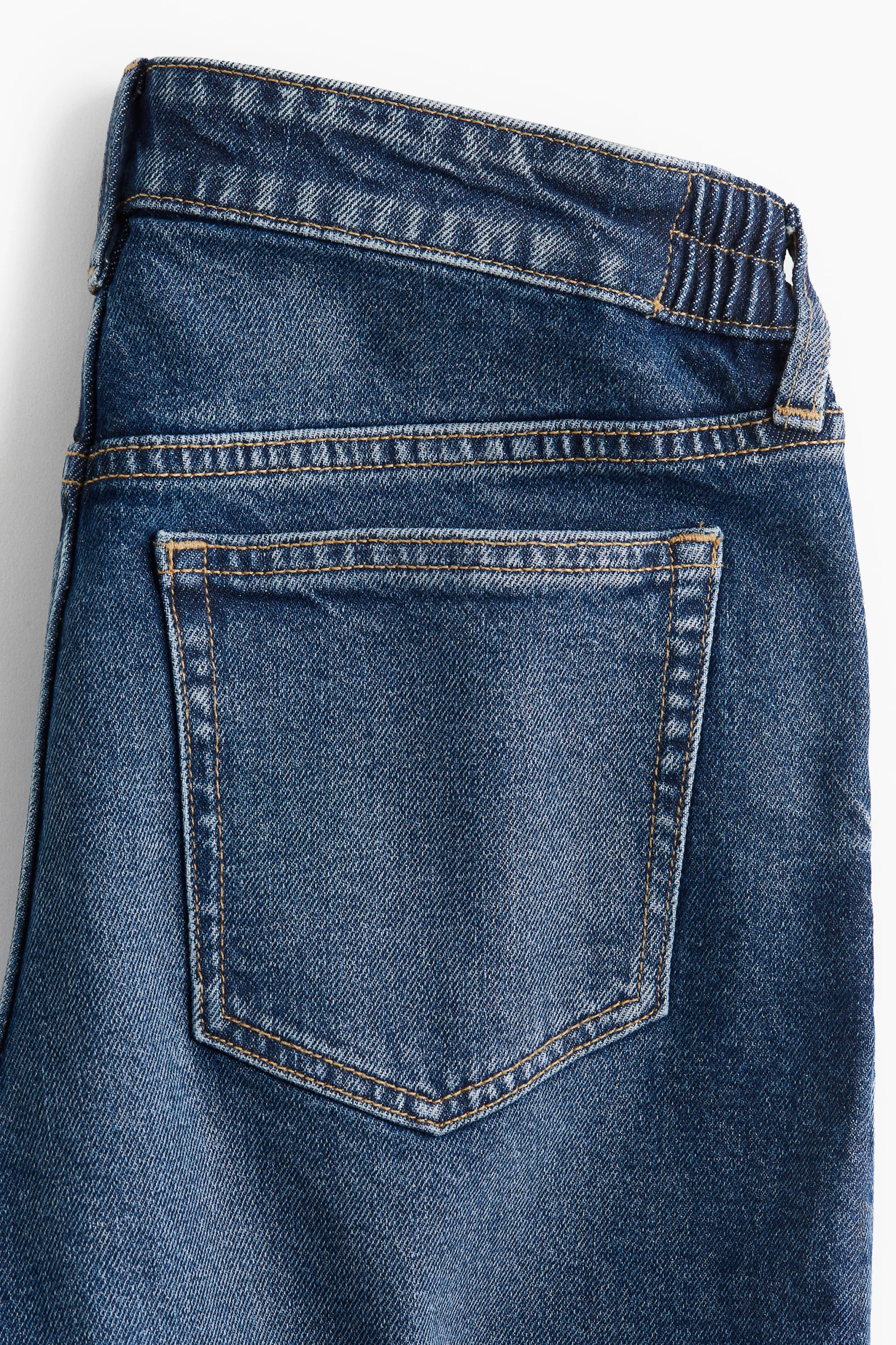 MAMA Before & After Straight Low Ankle Jeans - Bleu denim