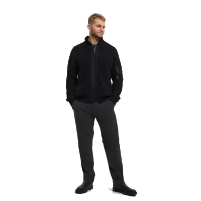 NORTH GILET COTON MAILLE Noir — photo 5