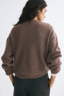 Pull - Taupe foncé — photo 3