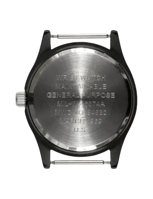 MWC MATT BLACK 1960's 70s PATTERN EUROPEAN MILITARY WATCH — photo 2