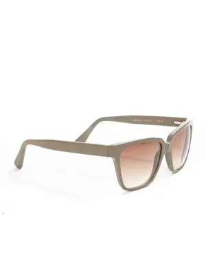 Lunettes de soleil monture gris taupe et verres dégradés bruns Prix boutique 250€ — photo 3