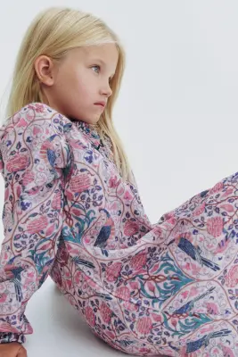 Robe en mousseline à motif - Rose ancien/motif — photo 2