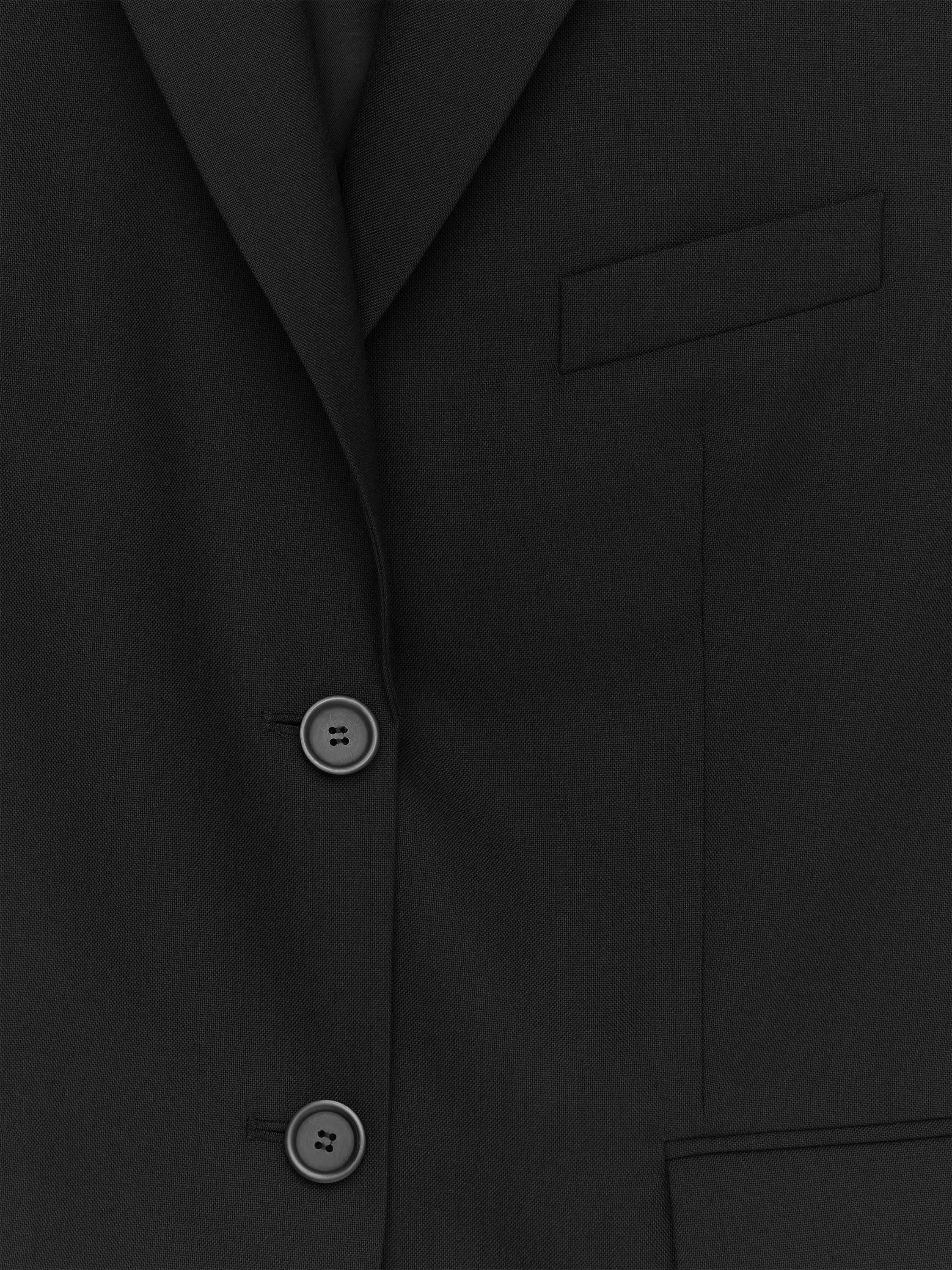 Blazer en laine nattée - Noir