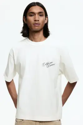 T-shirt imprimé Loose Fit - Blanc/California Dreams — photo 3