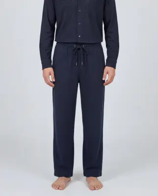 Pantalon Marine en Coton / Lin