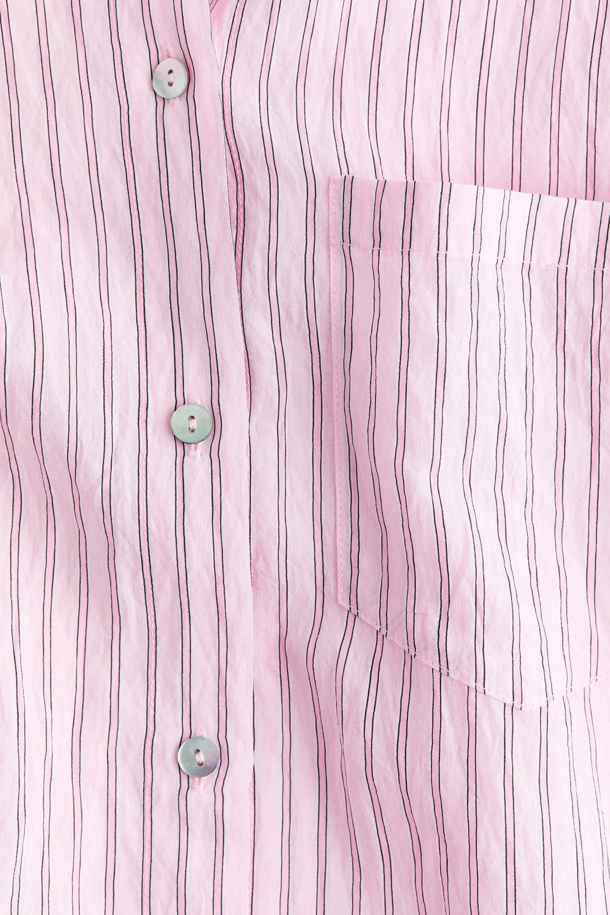 Chemise oversize - Rose clair/rayé