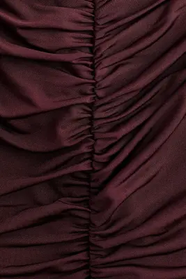 Robe cape en jersey - Prune chocolat — photo 3
